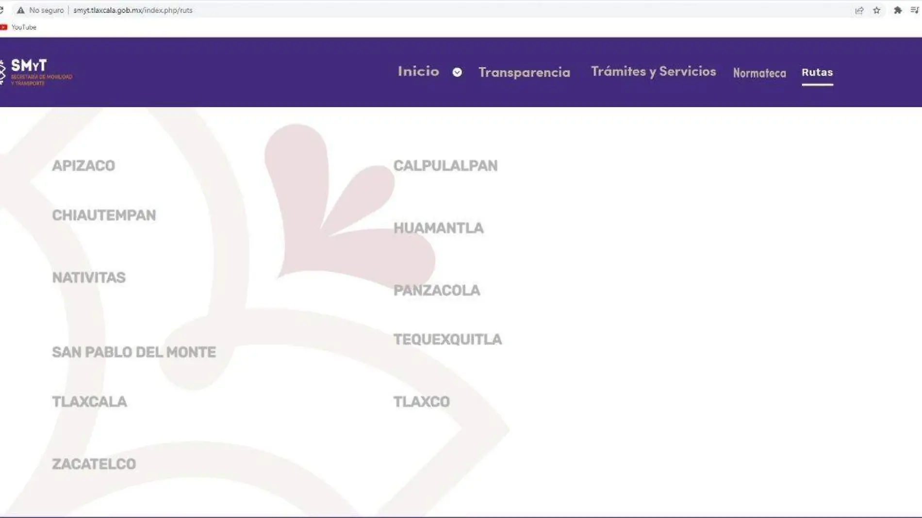 Tabulador de tarifas de transporte público